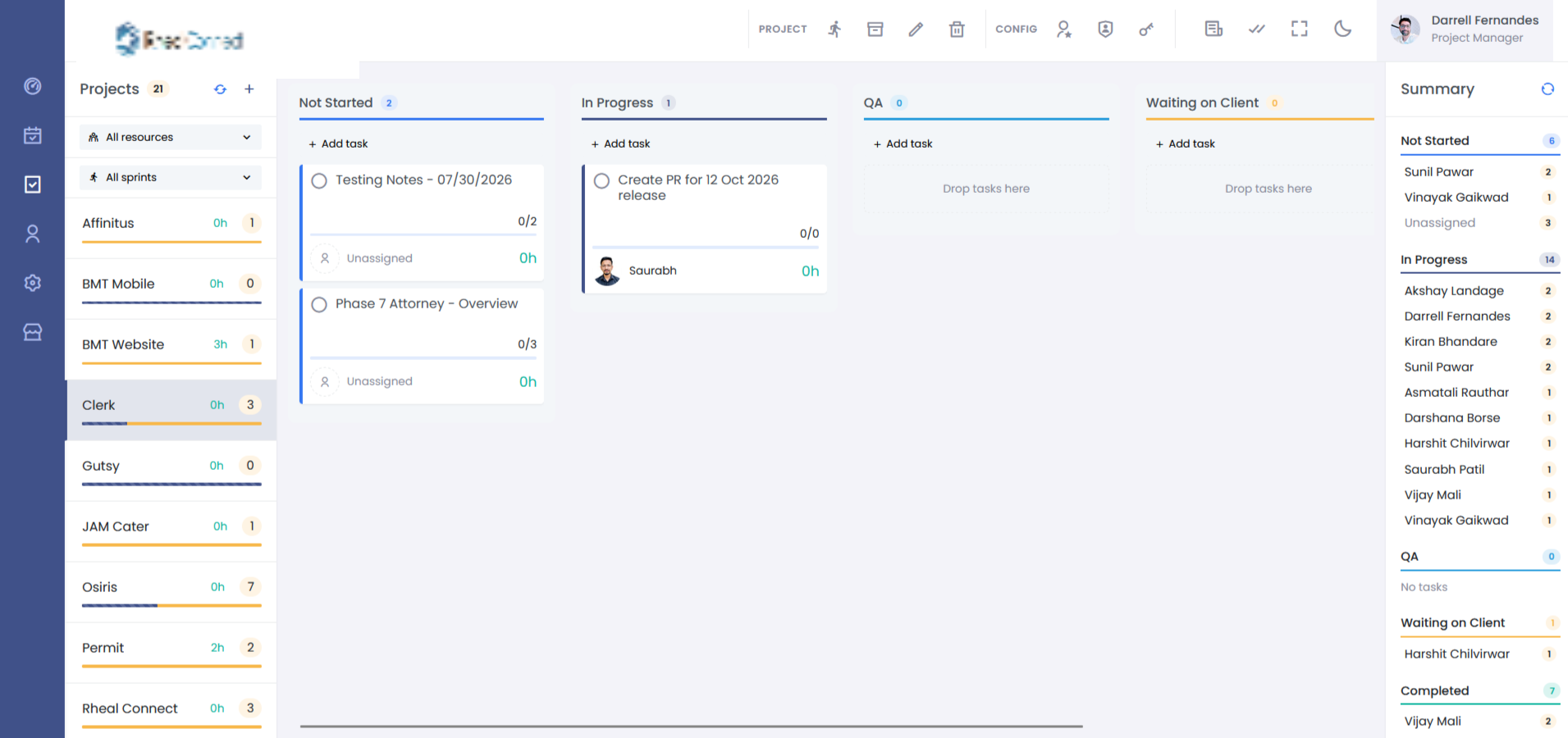 Task board kept in step by the sync